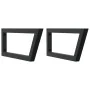 Soportes estante de lavabo 2 unidades trapecio acero negro by , Supports and crossbars - Ref: Foro24-4007287, Price: 36,91 €,...