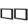 Soportes estante de lavabo 2 uds rectangular acero negro von , Stützen und Querstangen - Ref: Foro24-4007272, Preis: 43,14 €,...