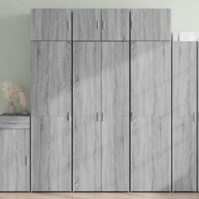 Aparador alto madera de ingeniería gris Sonoma 70x42,5x185 cm de , Aparadores - Ref: Foro24-3281425, Precio: 179,24 €, Descue...
