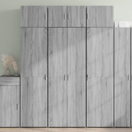 Aparador alto madera de ingeniería gris Sonoma 70x42,5x185 cm by , Sideboards - Ref: Foro24-3281425, Price: 179,24 €, Discoun...