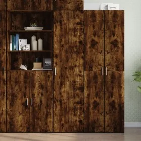 Aparador de madera de ingeniería roble ahumado 45x42,5x185 cm by , Sideboards - Ref: Foro24-3281410, Price: 160,77 €, Discoun...
