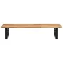 Estante de lavabo de pared acero y madera maciza de acacia de , Tocadores de baño - Ref: Foro24-3302717, Precio: 71,47 €, Des...