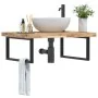 Estante de lavabo de pared acero y madera maciza de acacia by , bathroom vanities - Ref: Foro24-3302909, Price: 154,65 €, Dis...