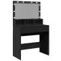 Tocador con luces LED negro 80x41x134,5 cm de , Tocadores para dormitorios - Ref: Foro24-848186, Precio: 169,09 €, Descuento: %