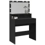 Tocador con luces LED negro 80x41x134,5 cm de , Tocadores para dormitorios - Ref: Foro24-848186, Precio: 169,09 €, Descuento: %