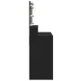 Tocador con luces LED negro 80x41x134,5 cm de , Tocadores para dormitorios - Ref: Foro24-848186, Precio: 169,09 €, Descuento: %