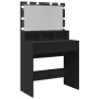 Tocador con luces LED negro 80x41x134,5 cm de , Tocadores para dormitorios - Ref: Foro24-848186, Precio: 169,09 €, Descuento: %