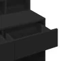 Tocador con luces LED negro 80x41x134,5 cm de , Tocadores para dormitorios - Ref: Foro24-848186, Precio: 169,09 €, Descuento: %