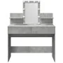 Tocador con luces LED gris hormigón 100x40x130 cm de , Tocadores para dormitorios - Ref: Foro24-848202, Precio: 137,89 €, Des...