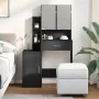 Tocador con mueble negro 80x35x132 cm von , Schlafzimmerkommoden - Ref: Foro24-848235, Preis: 136,28 €, Rabatt: %