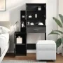 Tocador con mueble negro 80x35x132 cm von , Schlafzimmerkommoden - Ref: Foro24-848235, Preis: 136,28 €, Rabatt: %