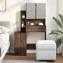 Tocador con mueble roble marrón 80x35x132 cm by , Bedroom Dressers - Ref: Foro24-848240, Price: 135,64 €, Discount: %