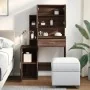 Tocador con mueble roble marrón 80x35x132 cm by , Bedroom Dressers - Ref: Foro24-848240, Price: 135,64 €, Discount: %