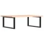 Estante de lavabo de pared de acero y madera maciza de roble de , Tocadores de baño - Ref: Foro24-3302633, Precio: 95,37 €, D...