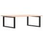 Estante de lavabo de pared de acero y madera maciza de roble de , Tocadores de baño - Ref: Foro24-3302633, Precio: 95,37 €, D...