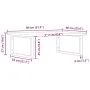 Estante de lavabo de pared de acero y madera maciza de roble de , Tocadores de baño - Ref: Foro24-3302633, Precio: 95,37 €, D...