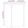 Soportes de plantas 2 uds madera roble ahumado 25x25x35 cm de , Soportes para macetas - Ref: Foro24-852910, Precio: 40,73 €, ...