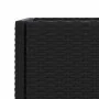 Jardinera con estante ratán sintético negro by , Pots and planters - Ref: Foro24-366387, Price: 64,52 €, Discount: %