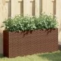 Jardinera con 2 maceteros de ratán sintético marrón 90x20x40 cm de , Maceteros y jardineras - Ref: Foro24-366408, Precio: 61,...