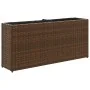Jardinera con 2 maceteros de ratán sintético marrón 90x20x40 cm de , Maceteros y jardineras - Ref: Foro24-366408, Precio: 61,...
