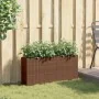 Jardinera con 2 maceteros de ratán sintético marrón 90x20x40 cm de , Maceteros y jardineras - Ref: Foro24-366408, Precio: 61,...