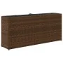 Jardinera con 2 maceteros de ratán sintético marrón 90x20x40 cm de , Maceteros y jardineras - Ref: Foro24-366408, Precio: 61,...
