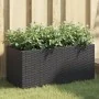 Jardinera de jardín con 2 maceteros ratán PE negro 72x30x32 cm de , Maceteros y jardineras - Ref: Foro24-366422, Precio: 46,5...
