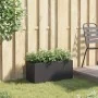 Jardinera de jardín con 2 maceteros ratán PE negro 72x30x32 cm de , Maceteros y jardineras - Ref: Foro24-366422, Precio: 46,5...