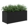Jardinera de jardín con 2 maceteros ratán PE negro 72x30x32 cm de , Maceteros y jardineras - Ref: Foro24-366422, Precio: 46,5...