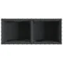 Jardinera de jardín con 2 maceteros ratán PE negro 72x30x32 cm de , Maceteros y jardineras - Ref: Foro24-366422, Precio: 46,5...