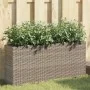 Jardineras con 2 maceteros 2 uds ratán PE gris 90x20x40 cm by , Pots and planters - Ref: Foro24-3210515, Price: 115,68 €, Dis...