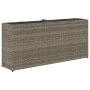 Jardineras con 2 maceteros 2 uds ratán PE gris 90x20x40 cm by , Pots and planters - Ref: Foro24-3210515, Price: 115,68 €, Dis...