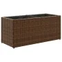 Jardineras con 2 maceteros 2 uds ratán PE marrón 72x30x32 cm de , Maceteros y jardineras - Ref: Foro24-3210529, Precio: 85,73...