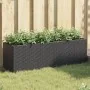 Jardineras con 3 maceteros 2 uds ratán PE negro 105x30x32 cm by , Pots and planters - Ref: Foro24-3210522, Price: 120,43 €, D...