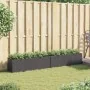 Jardineras con 3 maceteros 2 uds ratán PE negro 105x30x32 cm by , Pots and planters - Ref: Foro24-3210522, Price: 120,43 €, D...