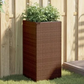 Jardineras 2 unidades ratán sintético marrón 40x40x80 cm by , Pots and planters - Ref: Foro24-3210520, Price: 137,53 €, Disco...