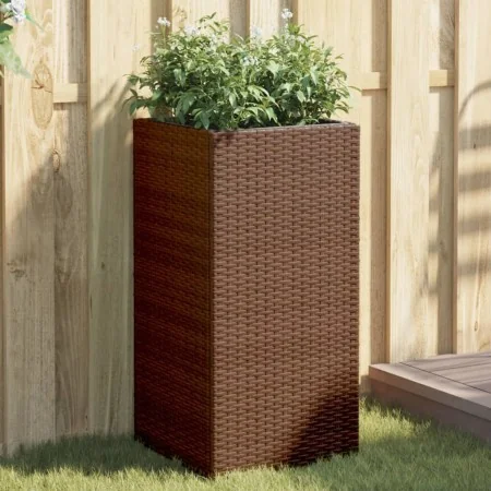 Jardineras 2 unidades ratán sintético marrón 40x40x80 cm de , Maceteros y jardineras - Ref: Foro24-3210520, Precio: 137,53 €,...