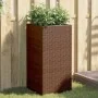 Jardineras 2 unidades ratán sintético marrón 40x40x80 cm de , Maceteros y jardineras - Ref: Foro24-3210520, Precio: 137,53 €,...
