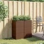 Jardineras 2 unidades ratán sintético marrón 40x40x80 cm de , Maceteros y jardineras - Ref: Foro24-3210520, Precio: 137,53 €,...
