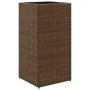 Jardineras 2 unidades ratán sintético marrón 40x40x80 cm de , Maceteros y jardineras - Ref: Foro24-3210520, Precio: 137,53 €,...