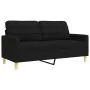 Juego de sofás con cojines 2 piezas tela negro by , Sofas - Ref: Foro24-3278339, Price: 544,74 €, Discount: %