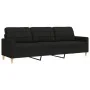 Juego de sofás con cojines 2 piezas tela negro by , Sofas - Ref: Foro24-3278339, Price: 544,74 €, Discount: %