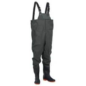 Vadeador de pecho con botas verde oscuro talla 45 de , Vadeadores para caza y para pesca - Ref: Foro24-4016979, Precio: 34,39...