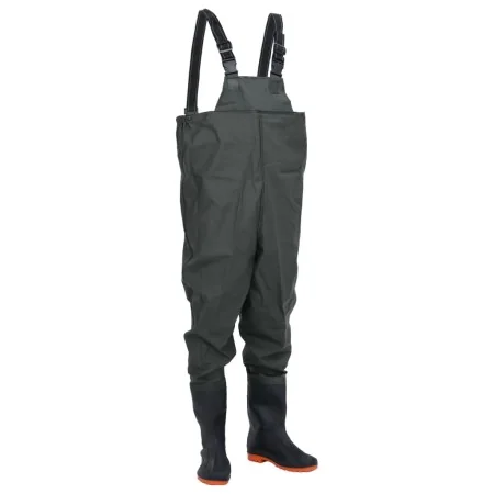 Vadeador de pecho con botas verde oscuro talla 45 de , Vadeadores para caza y para pesca - Ref: Foro24-4016979, Precio: 34,39...
