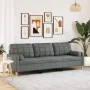 Sofá de 3 plazas con cojines tela gris oscuro 210 cm by , Sofas - Ref: Foro24-3278202, Price: 307,82 €, Discount: %