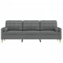 Sofá de 3 plazas con cojines tela gris oscuro 210 cm by , Sofas - Ref: Foro24-3278202, Price: 307,82 €, Discount: %