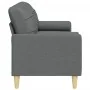 Sofá de 3 plazas con cojines tela gris oscuro 210 cm by , Sofas - Ref: Foro24-3278202, Price: 307,82 €, Discount: %