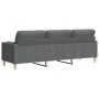 Sofá de 3 plazas con cojines tela gris oscuro 210 cm by , Sofas - Ref: Foro24-3278202, Price: 307,82 €, Discount: %