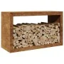 Leñero 100x40x60 cm Acero oxidado de , Bolsas y soportes de leña - Ref: Foro24-850988, Precio: 95,72 €, Descuento: %