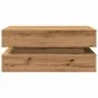 Mesa de centro con luces LED roble artisian 90x50x40 cm de , Mesas de centro - Ref: Foro24-857719, Precio: 113,21 €, Descuent...